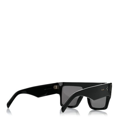 Celine Acetate Flat Top Rectangular Sunglasses CL400921 Black 4 of 8
