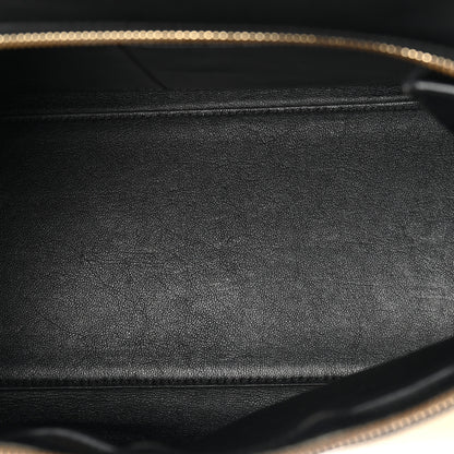 Celine Smooth Calfskin Medium Bi-Color Edge Shoulder Bag Black Beige 5 of 11