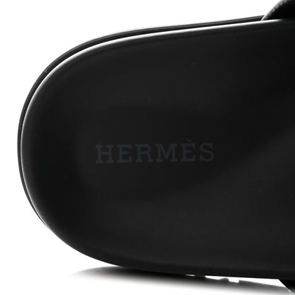 Hermes Calfskin Womens Chypre Sandals 35.5 Black 8 of 10