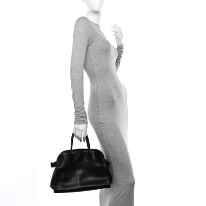 The Row Polished Saddle Calfskin Soft Margaux 12 Black 2 of 12