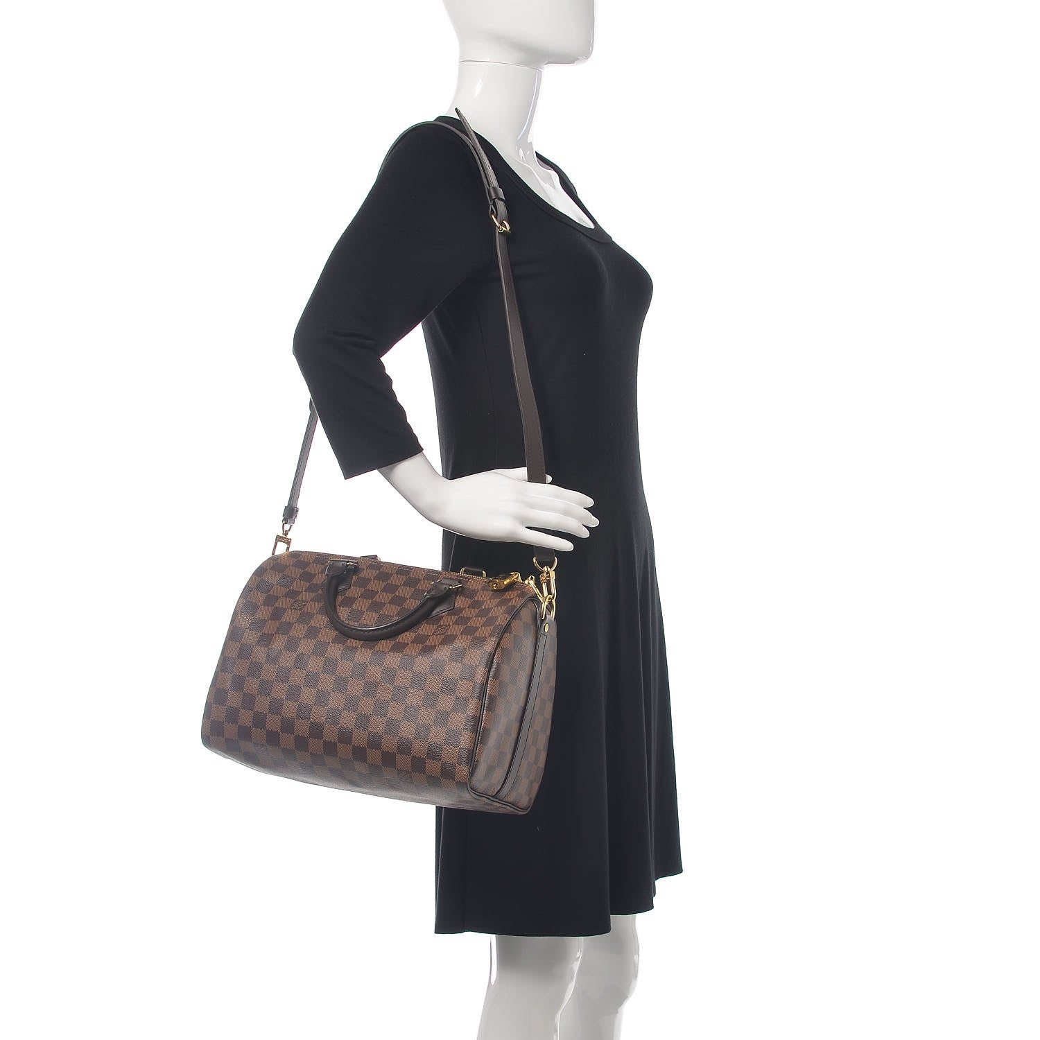 Louis Vuitton Damier Ebene Speedy Bandouliere 30 2 of 12