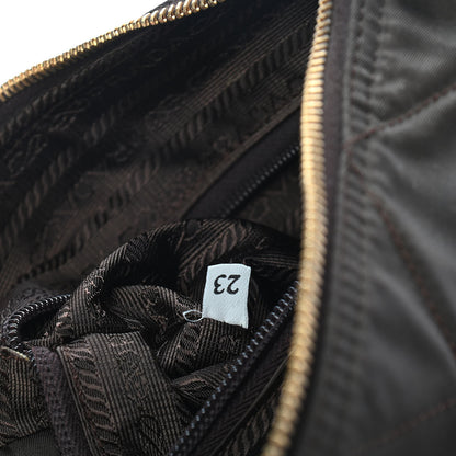Prada Nylon Tessuto Impuntu Quilted Shoulder Bag Ebano 8 of 8