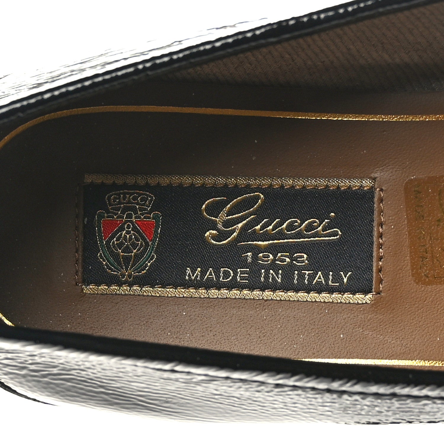 Gucci Patent Womens 1953 Horsebit Loafers 39.5 Black 7 of 8