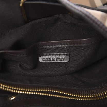 Burberry Haymarket Check Medium Walden Belted Hobo Chocolate 6 of 12