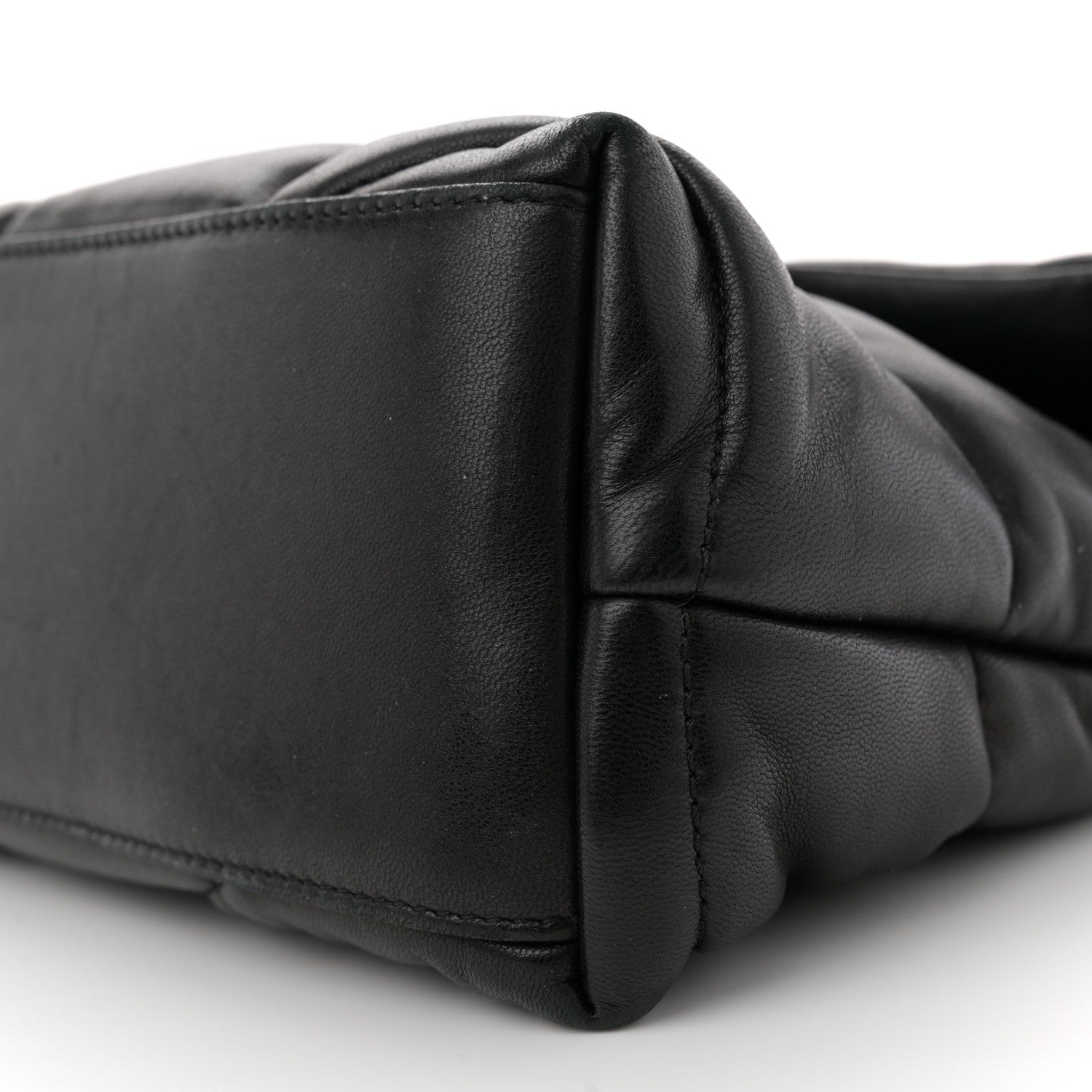 Saint Laurent Lambskin Quilted Small Loulou Puffer Monogram Chain Satchel Black 10 of 11