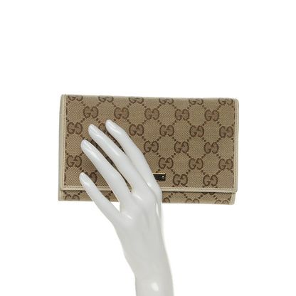 Gucci Monogram Metal Bar Continental Flap Wallet Off White 2 of 9