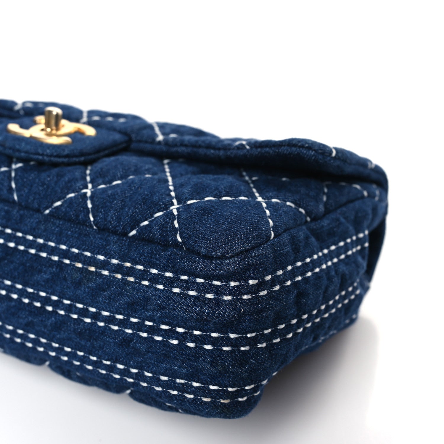 Chanel Denim Quilted Medium Denim Trip Single Flap Blue 9 of 9