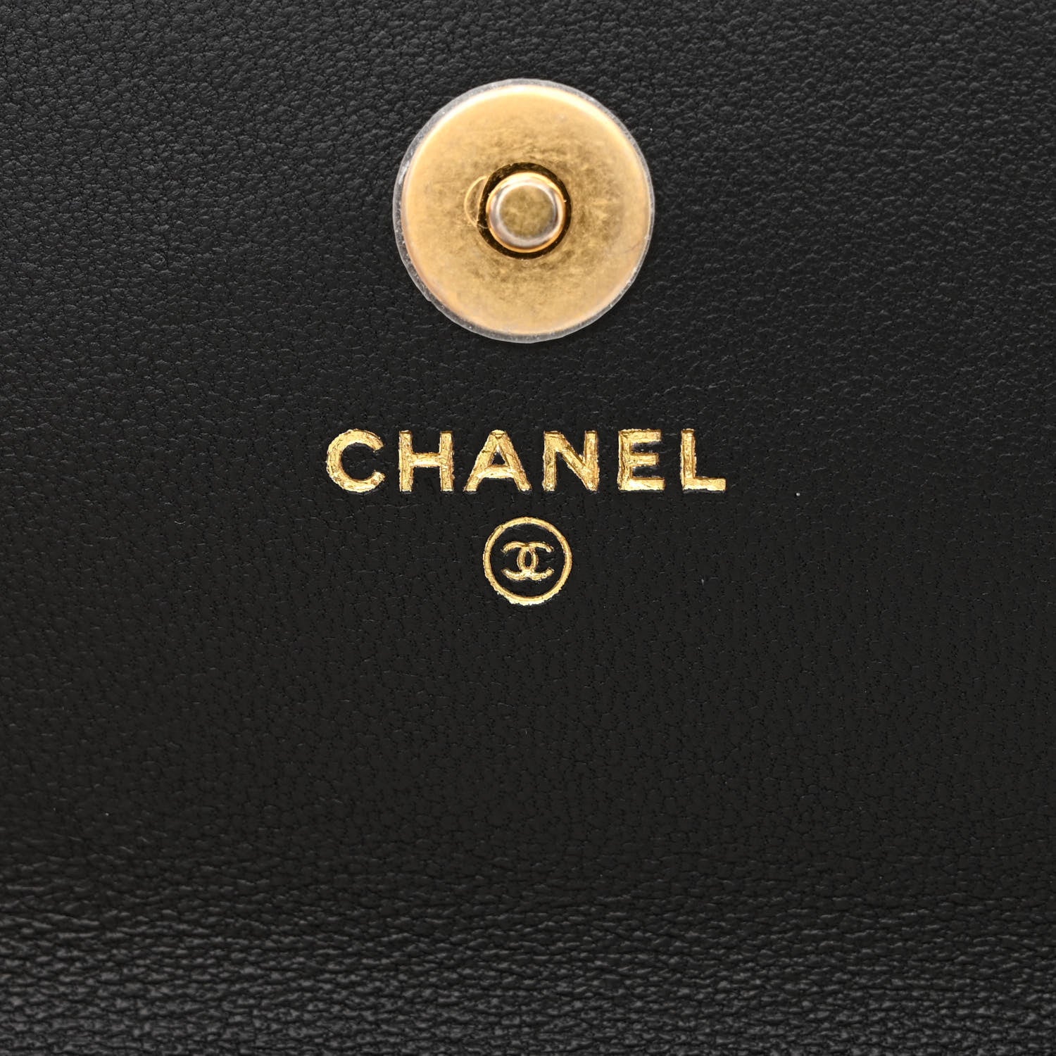 Chanel Lambskin Pearl Crush Quilted Flap Phone Holder With Chain Black 6 of 12