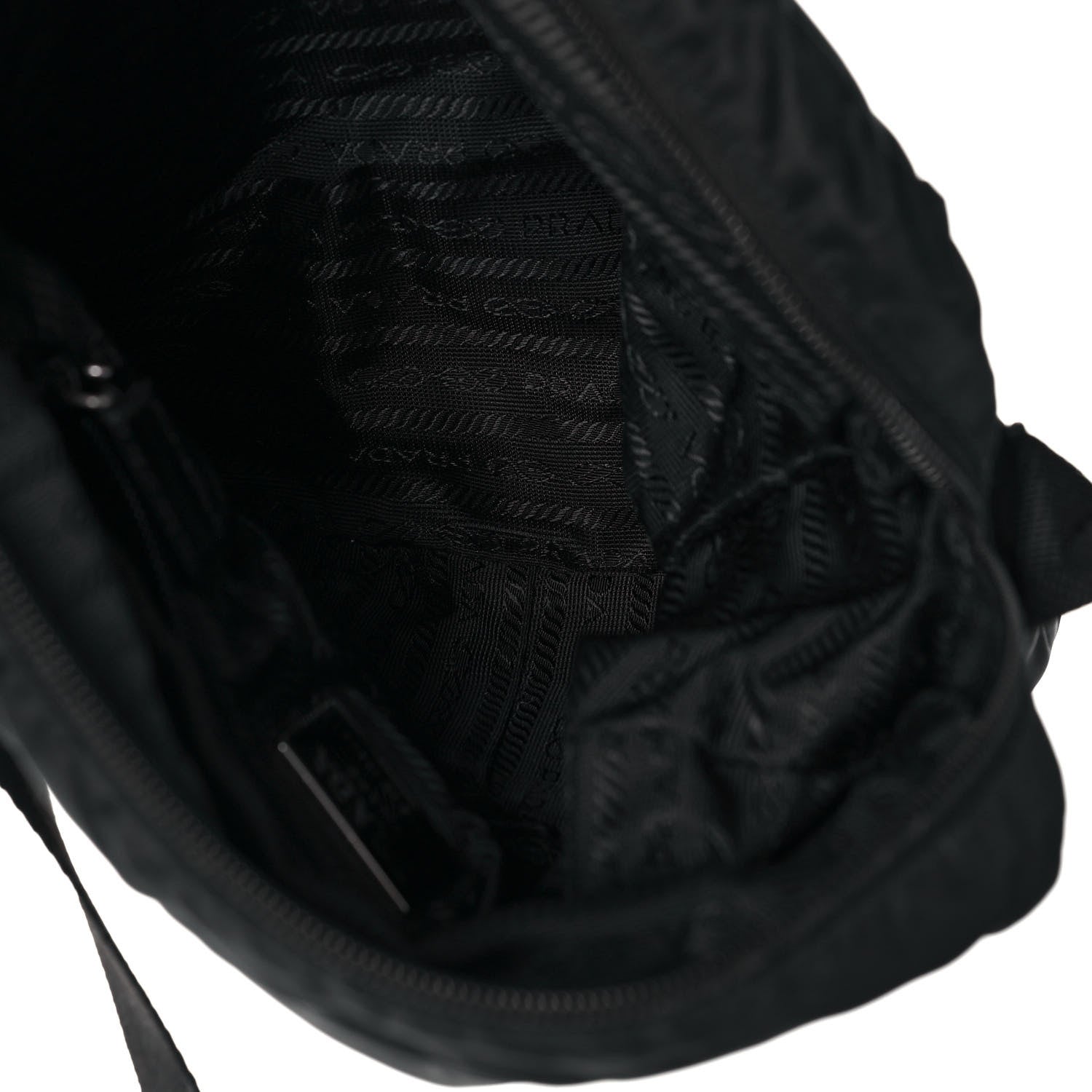 Prada Nylon Flat Messenger Bag Black 5 of 11