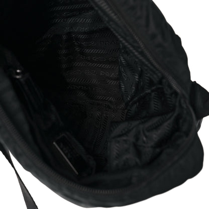 Prada Nylon Flat Messenger Bag Black 5 of 11