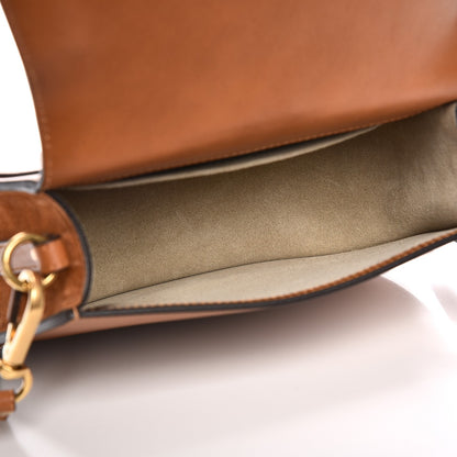 Chloe Calfskin Suede Medium Nile Bracelet Bag Caramel 6 of 9
