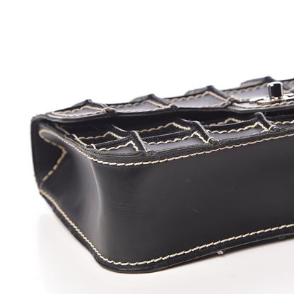 Chanel Lambskin Contrast Square Stitch Flap Black 10 of 12