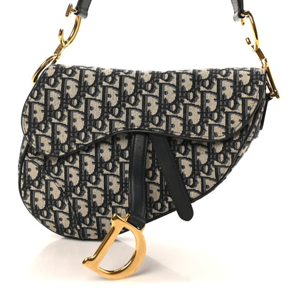 Christian Dior Oblique Saddle Bag Blue 8 of 10