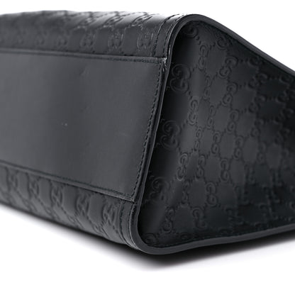 Gucci Guccissima Medium Padlock Tote Black 9 of 13