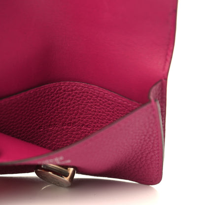 Hermes Togo Dogon Card Case Rose Pourpre 7 of 7