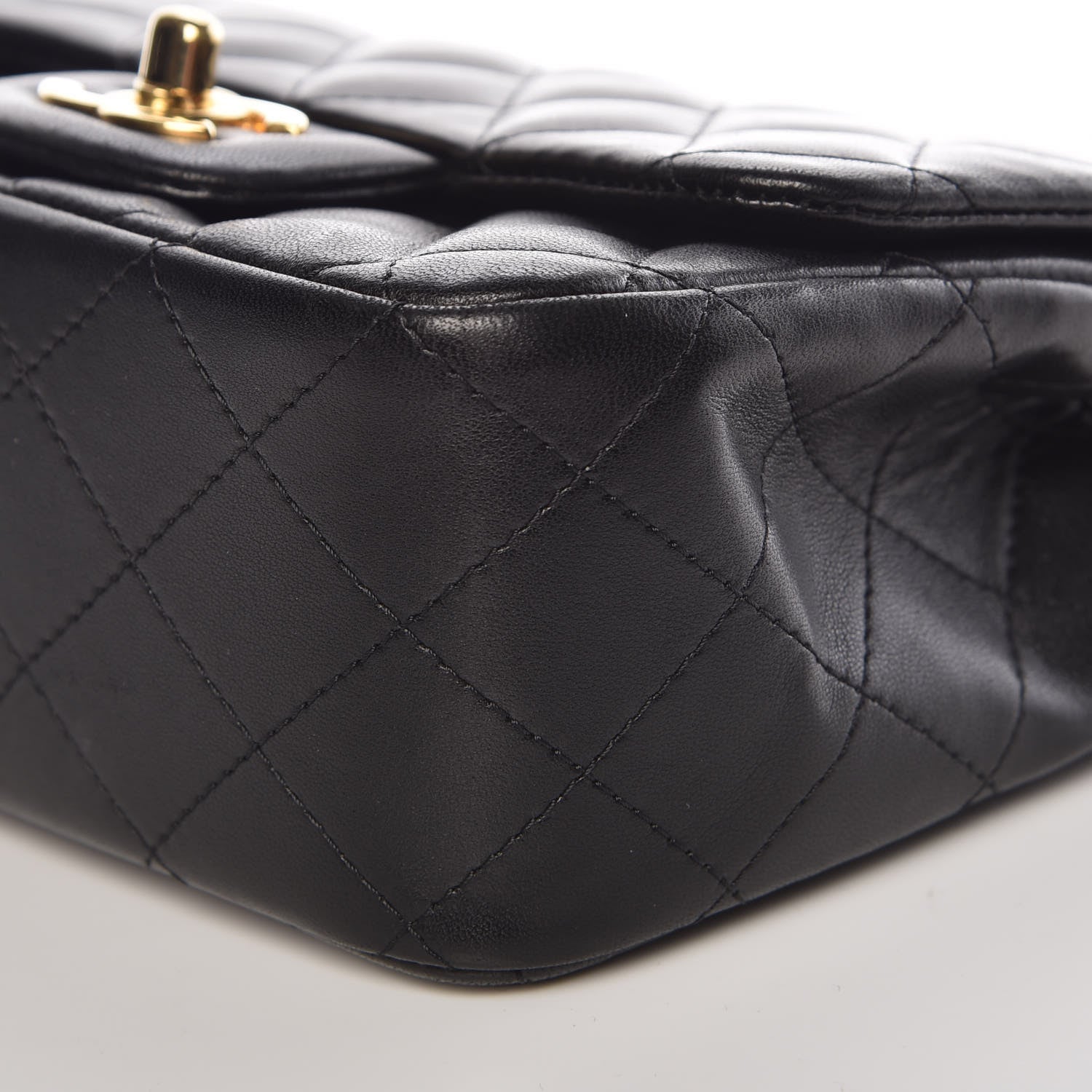 Chanel Lambskin Quilted Mini Square Flap Black 9 of 10