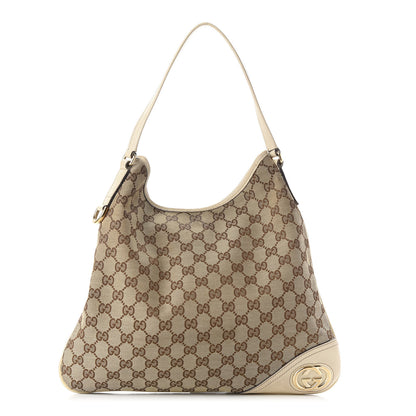 Gucci Monogram Medium New Britt Hobo Off White 1 of 10