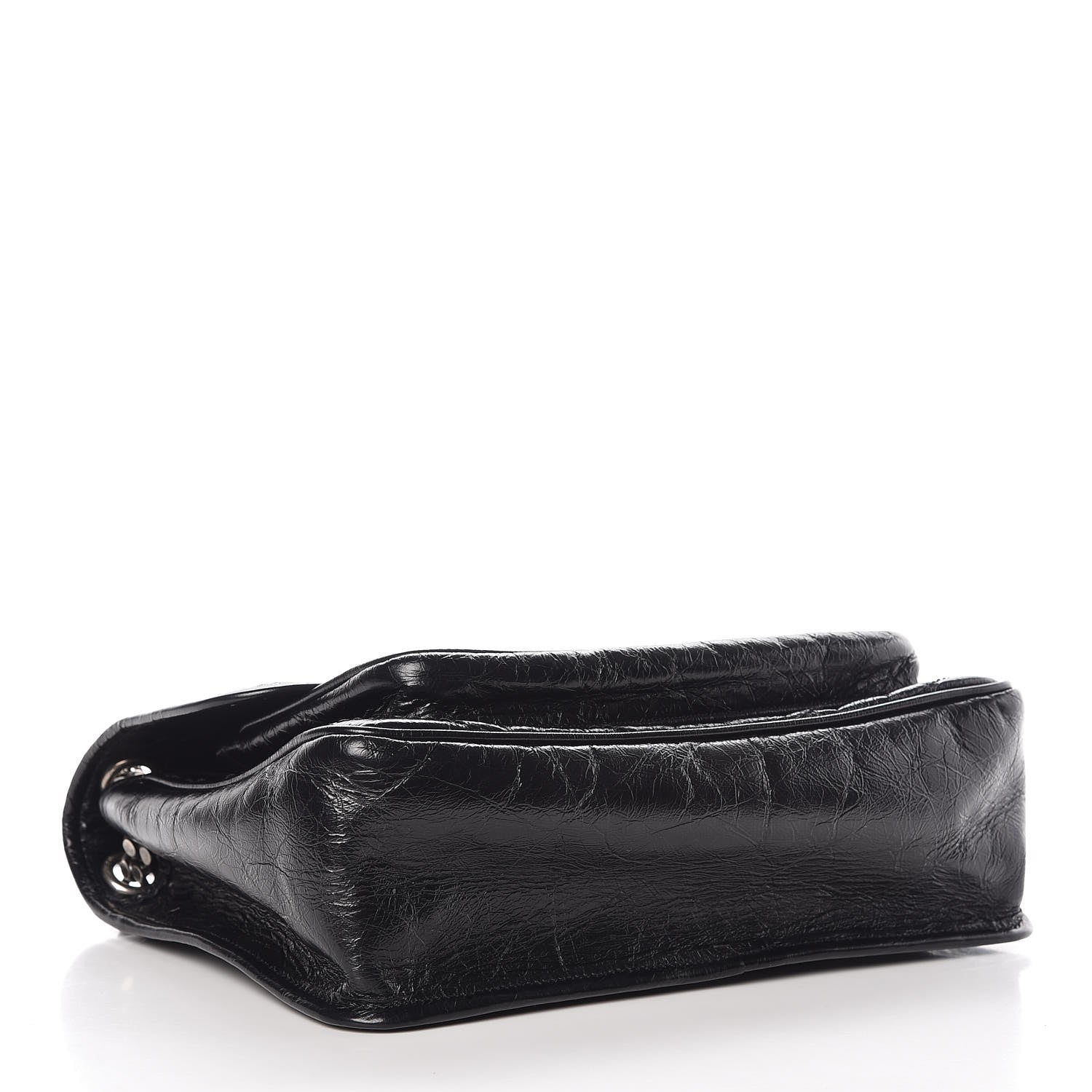 Saint Laurent Crinkled Calfskin Matelasse Monogram Medium Niki Chain Satchel Black 4 of 7