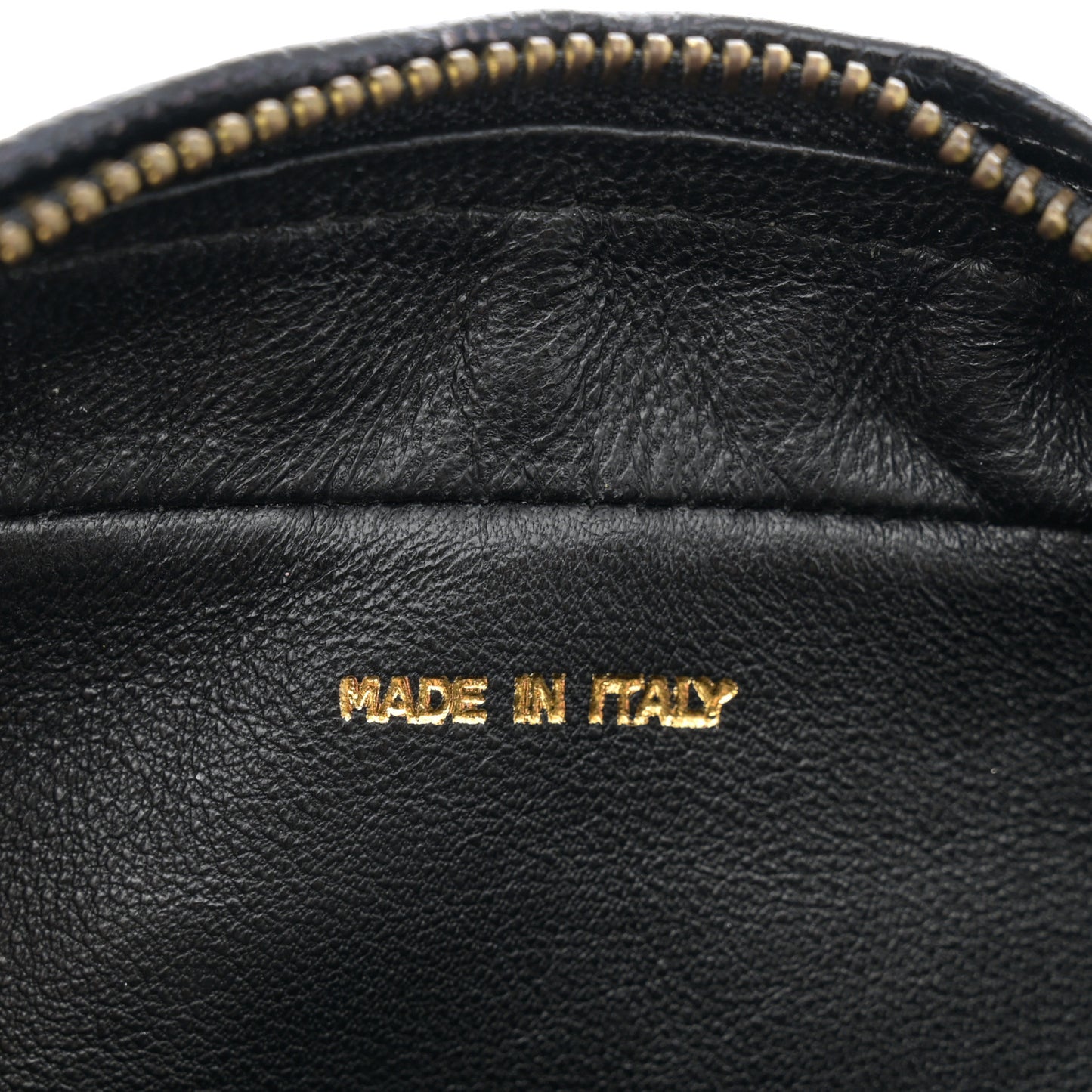 Lizard Quilted Small Tassel Camera Case Black