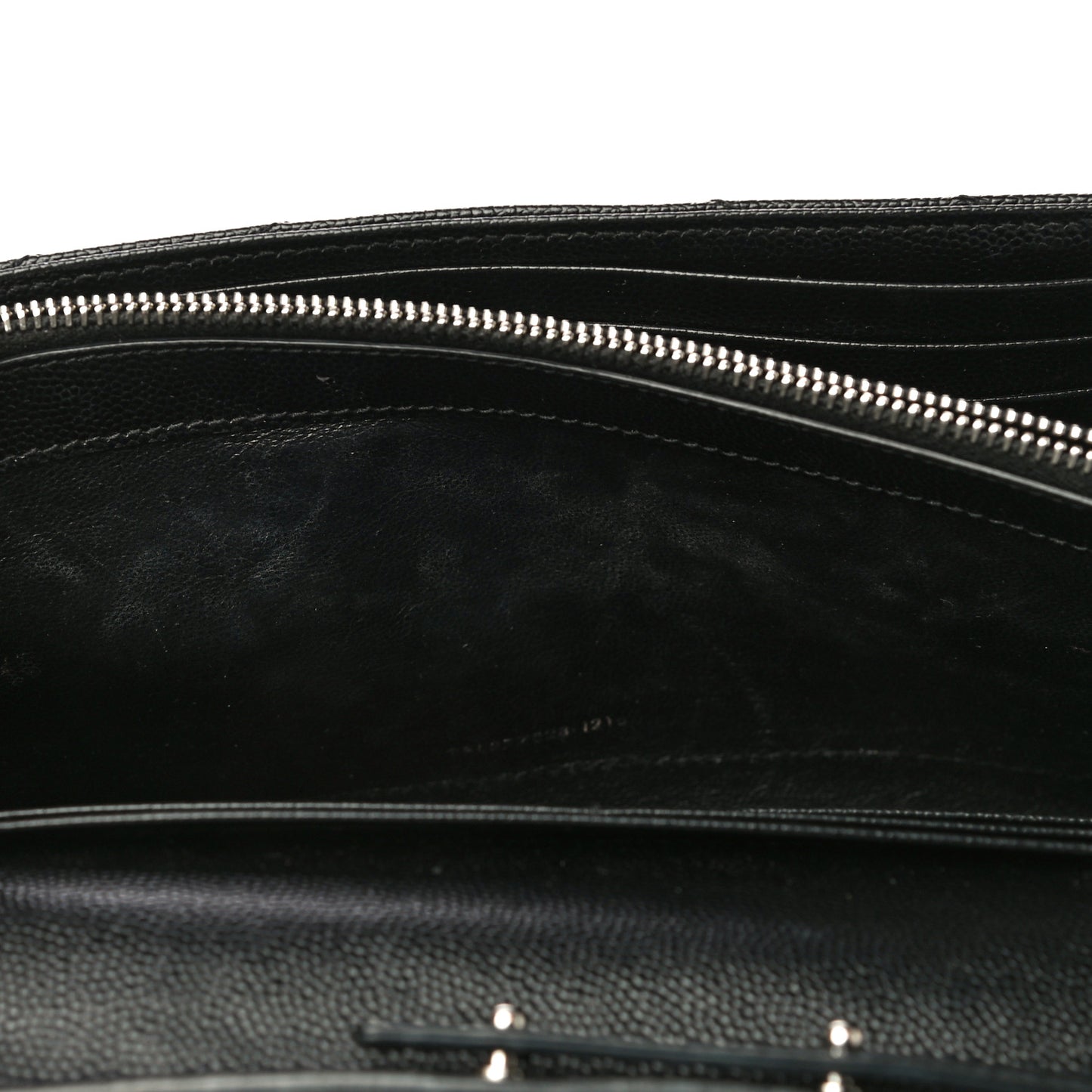 Grain De Poudre Matelasse Chevron Monogram Chain Wallet Black