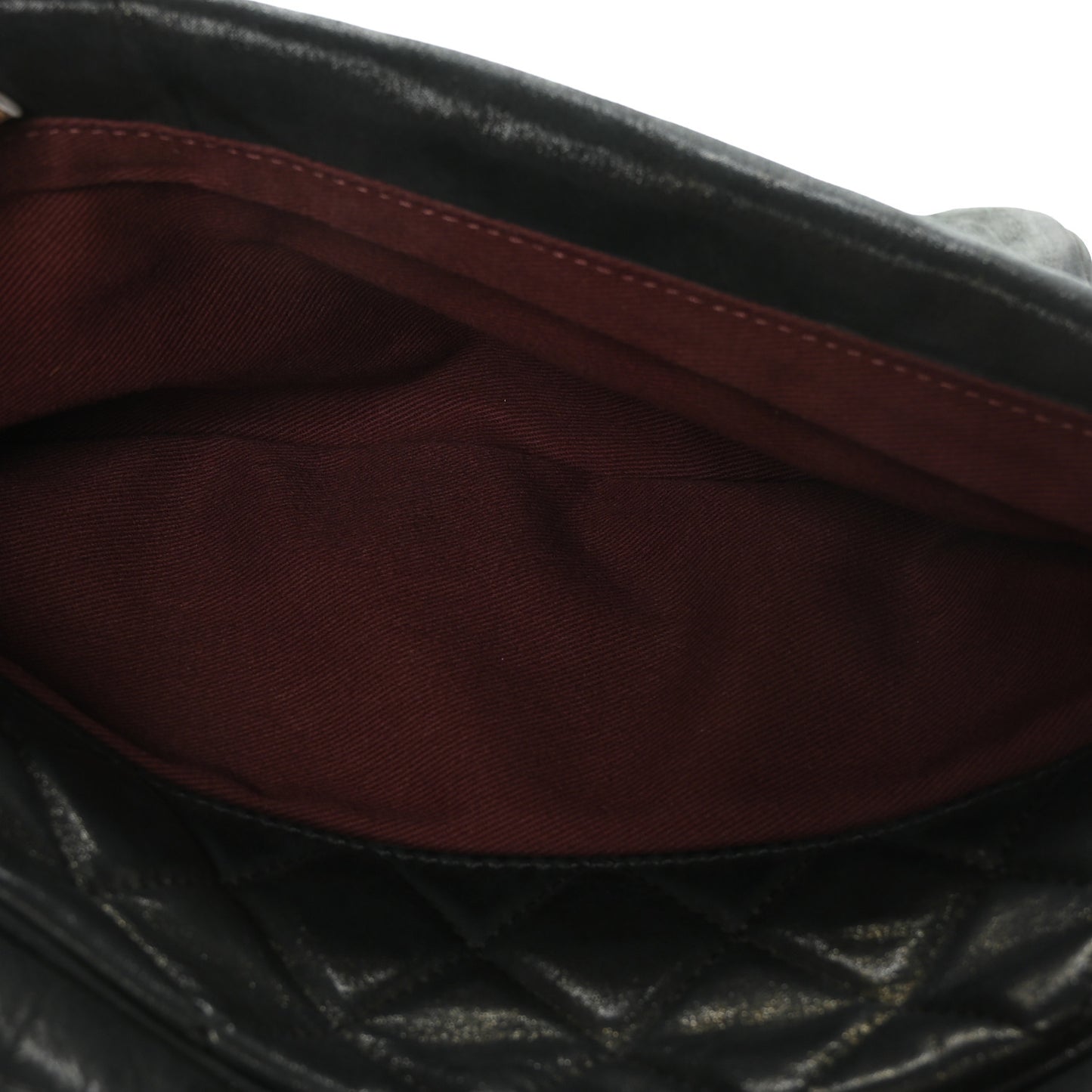 Iridescent Calfskin Quilted Maxi Shiva Flap Black