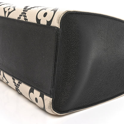 Louis Vuitton Empreinte Monogram Giant Broderies Onthego MM Cream Black 9 of 9