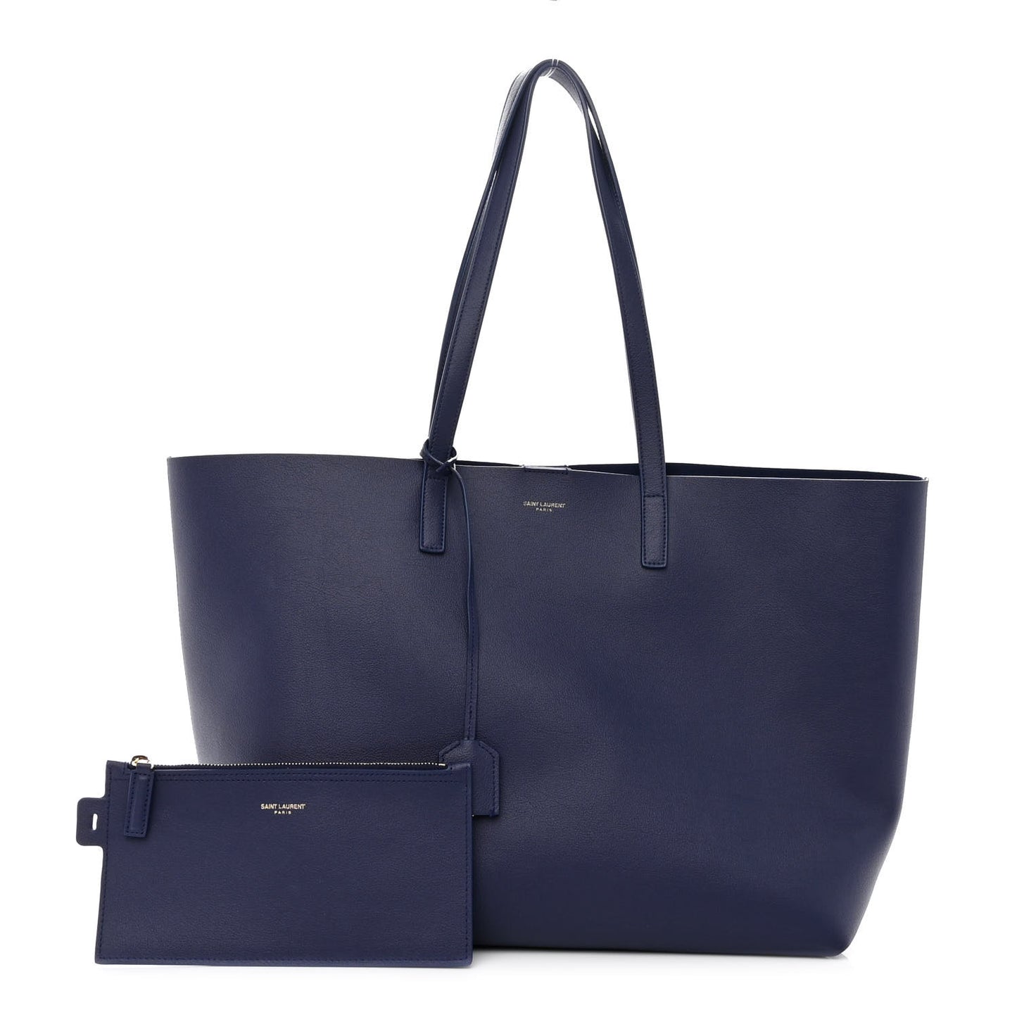 Calfskin Large Shopping Tote Saphir