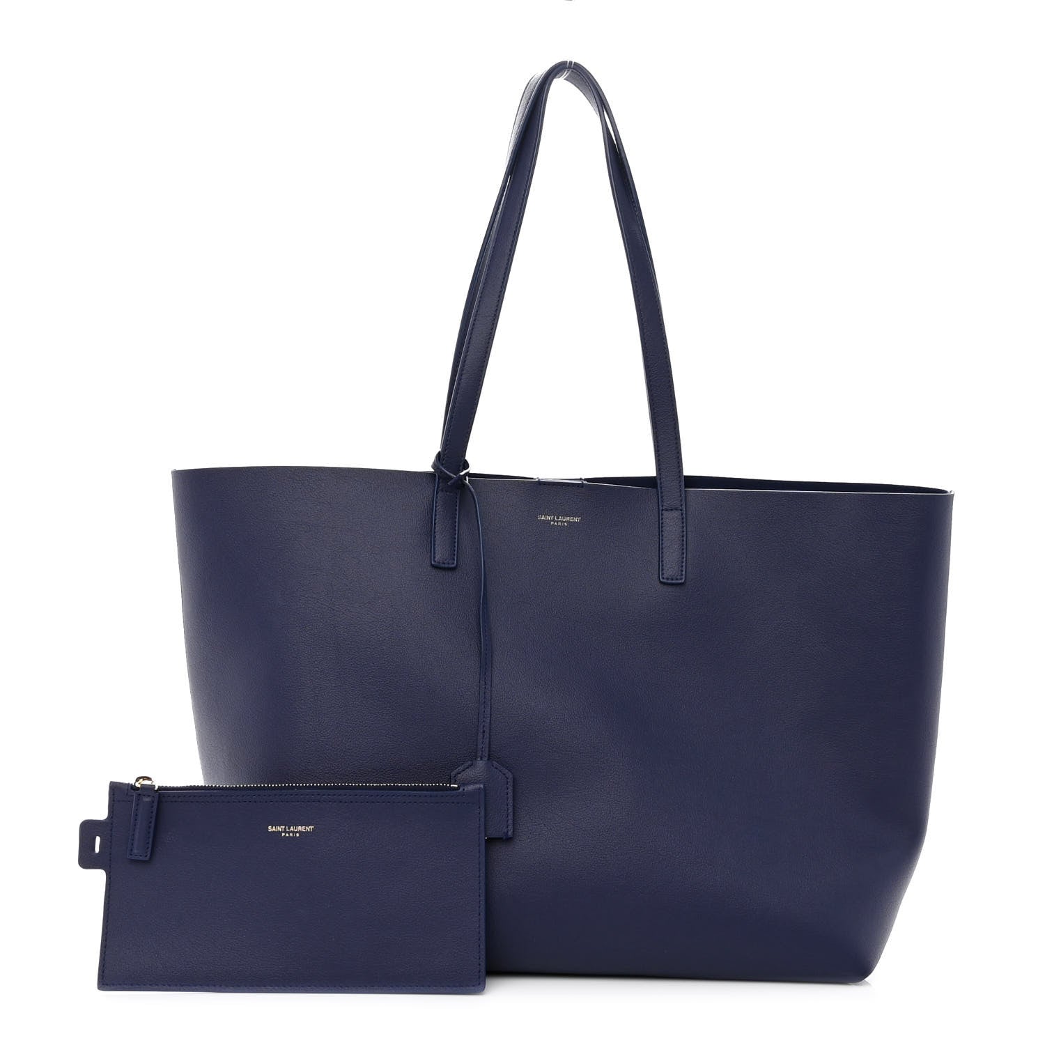Saint Laurent Calfskin Large Shopping Tote Saphir 1 of 11