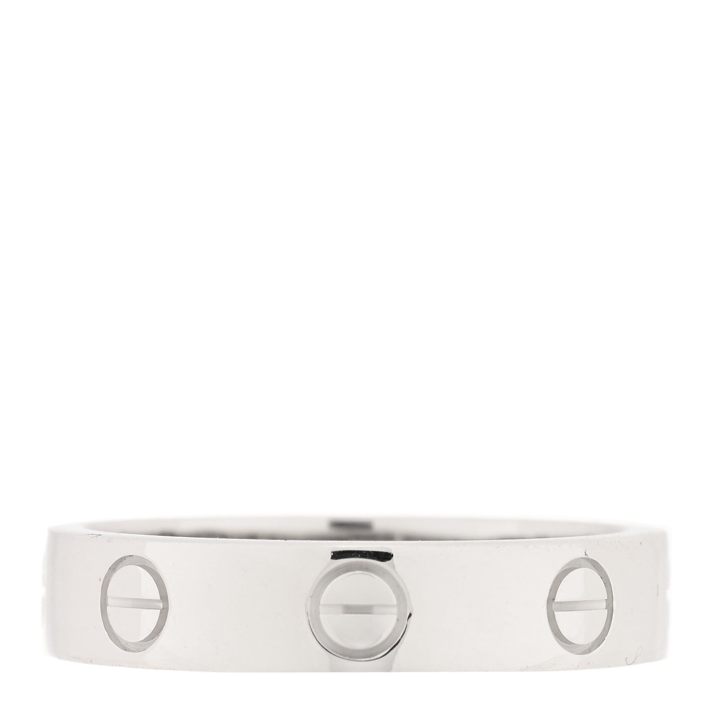 18K White Gold Diamond 4mm LOVE Wedding Band Ring 51 5.75