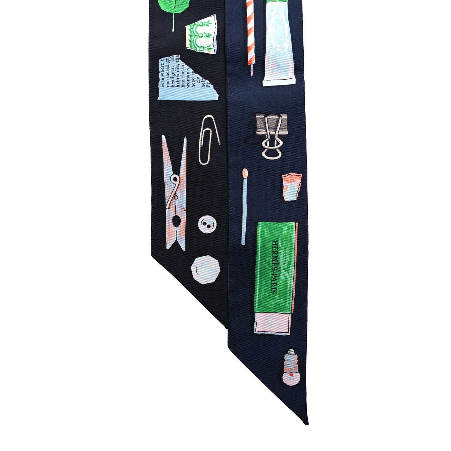 Silk In The Pocket Twilly Marine Vert Vif Rouge