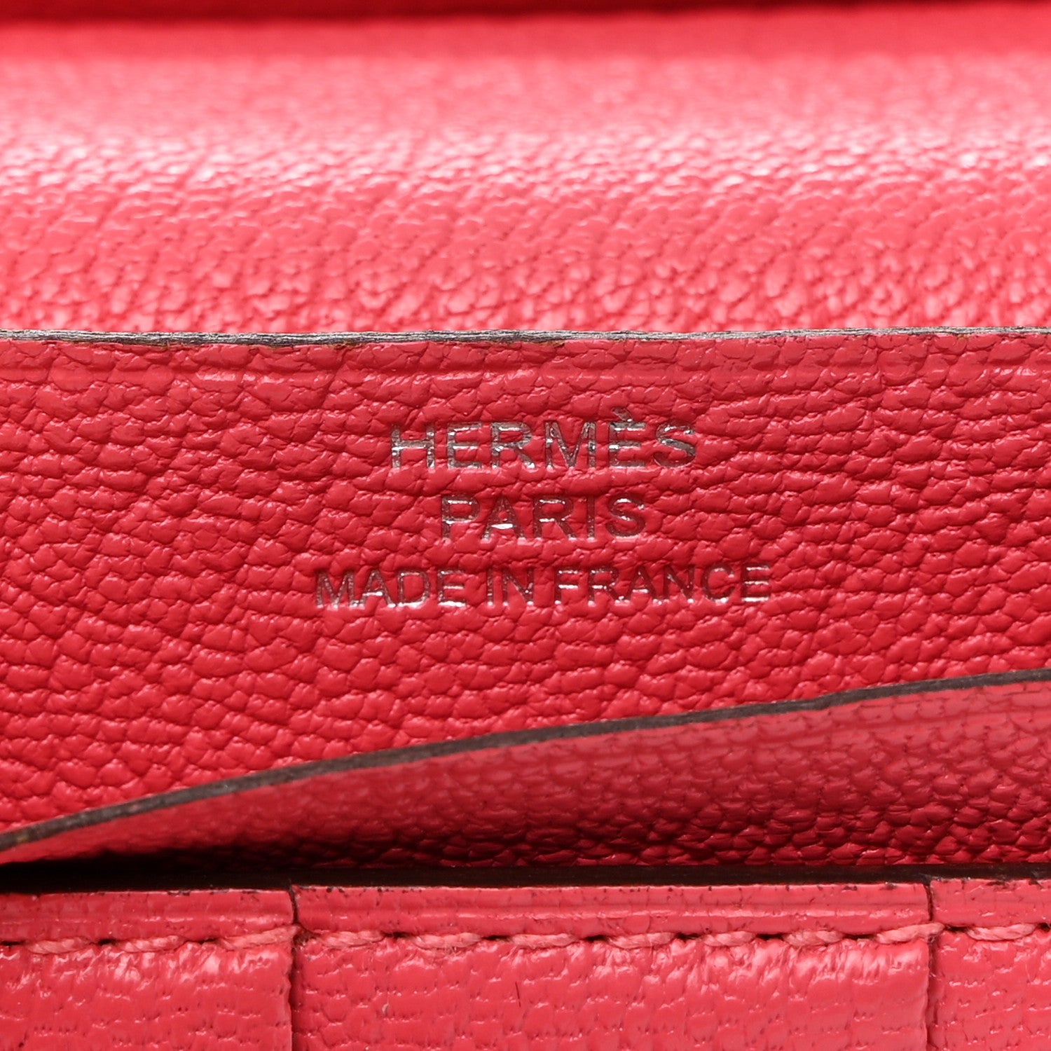 Hermes Chèvre Mysore Bearn Gusset Wallet Rose Lipstick 6 of 16