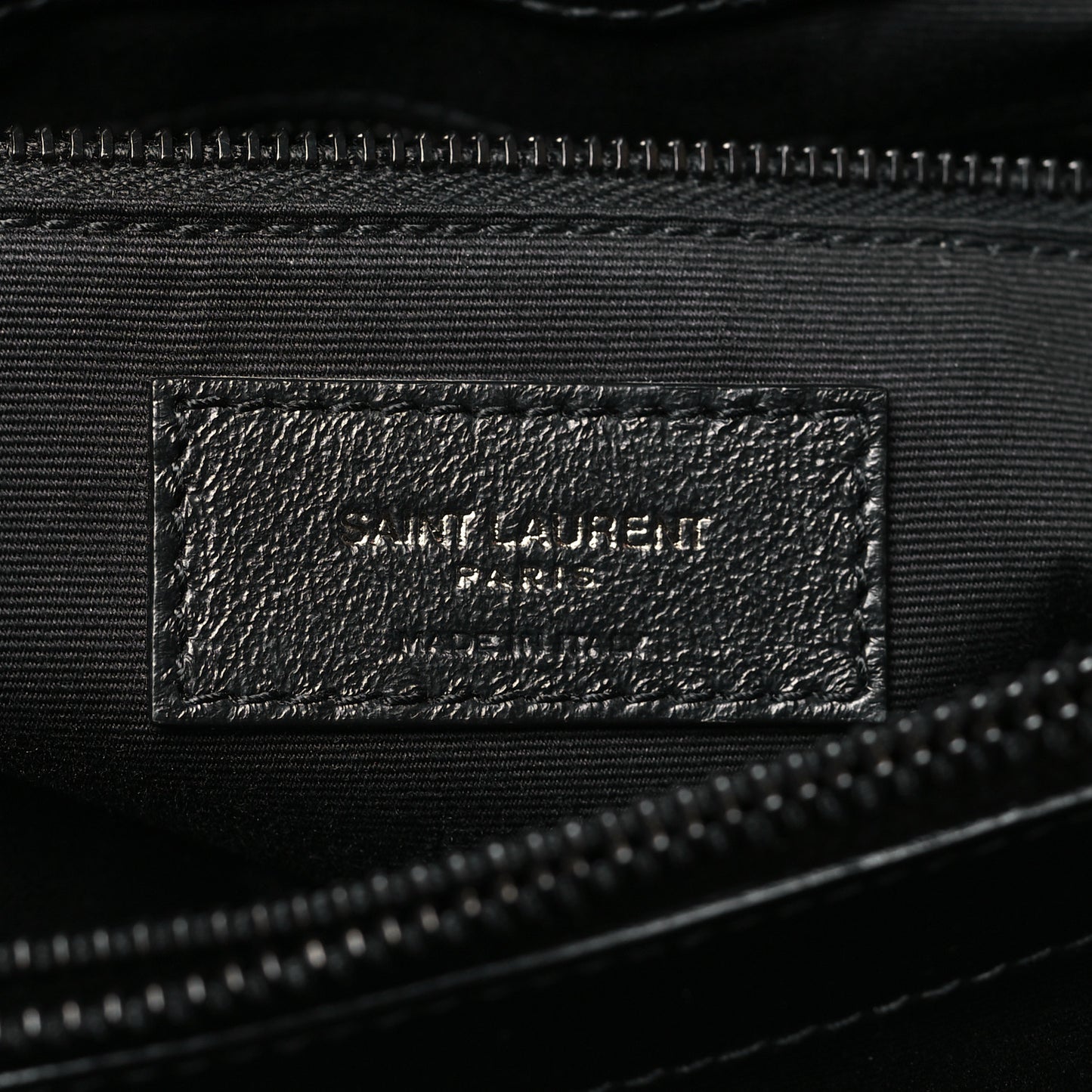 Calfskin Y Quilted Monogram Monochrome Medium Loulou Chain Satchel Black