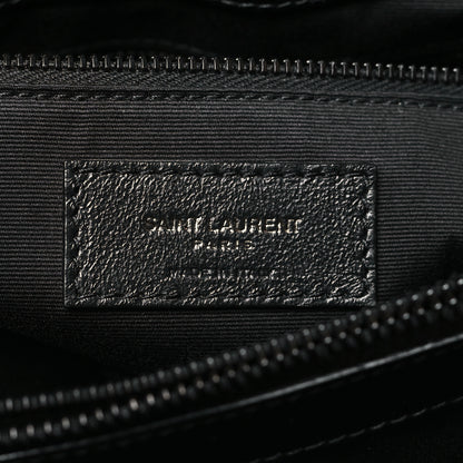 Saint Laurent Calfskin Y Quilted Monogram Monochrome Medium Loulou Chain Satchel Black 6 of 10