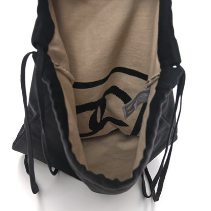 Chanel Cotton CC Drawstring Sport Line Backpack Black 5 of 11