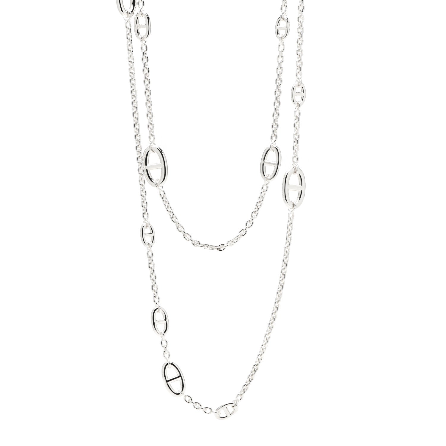Hermes Sterling Silver Farandole Necklace 160 1 of 5