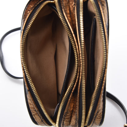 MCM Metallic Visetos Camera Crossbody Bag Gold 6 of 9