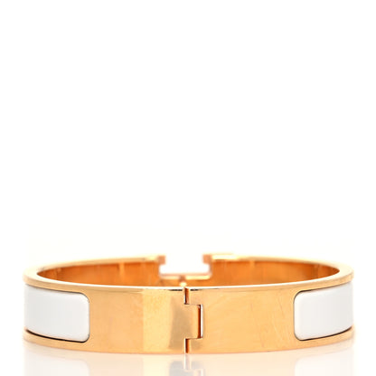 Hermes Enamel Narrow Clic Clac H Bracelet PM White 3 of 5