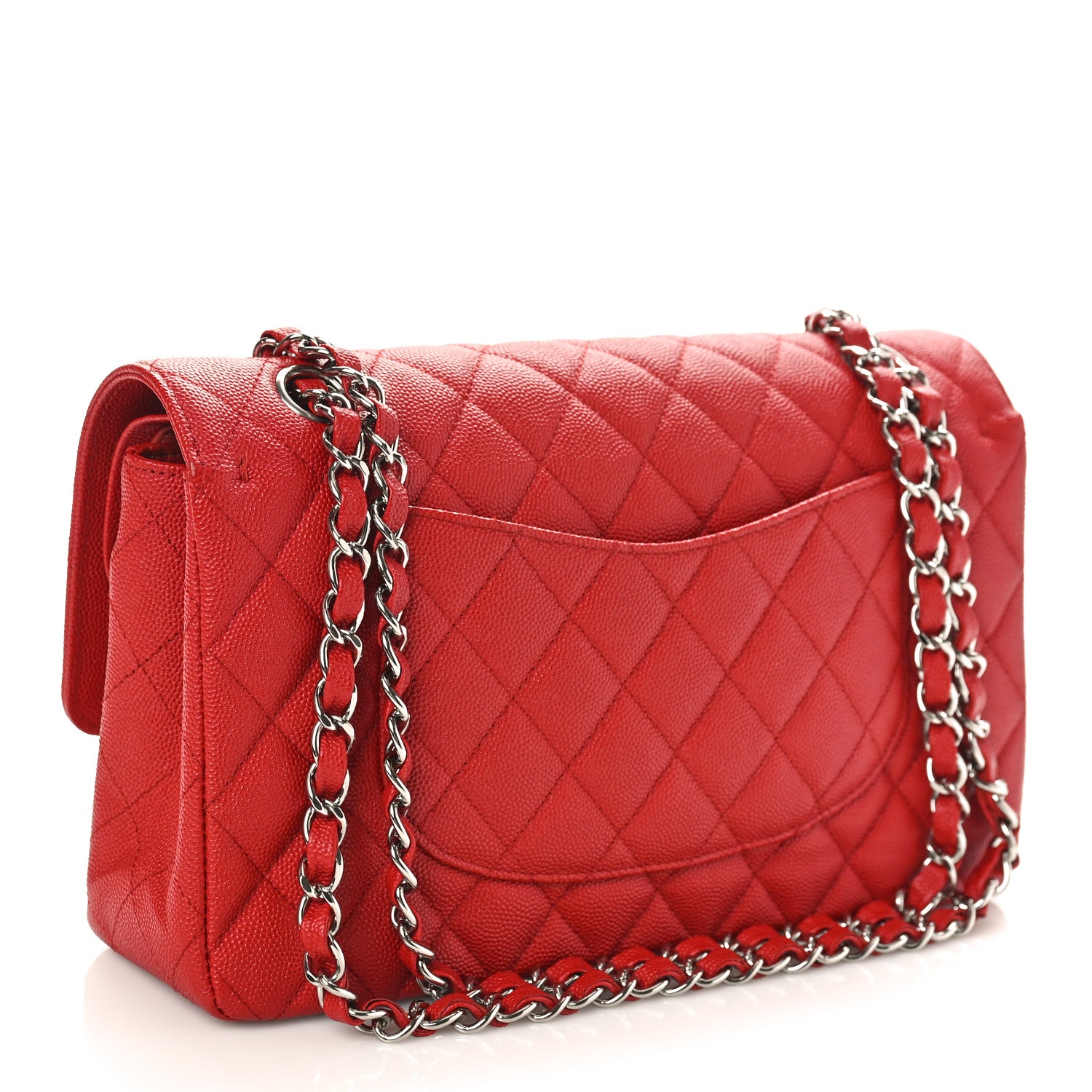 Chanel Caviar Quilted Medium Double Flap Red 2 of 10