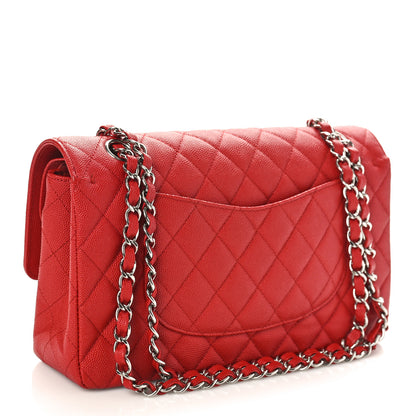 Chanel Caviar Quilted Medium Double Flap Red 2 of 10