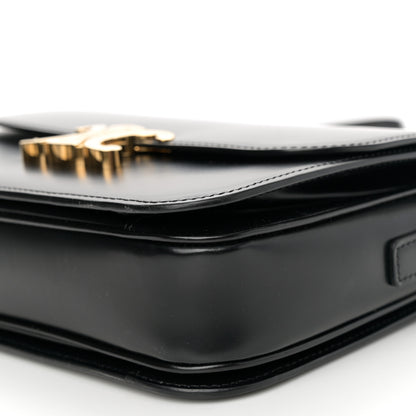 Celine Shiny Calfskin Medium Triomphe Shoulder Bag Black 10 of 10