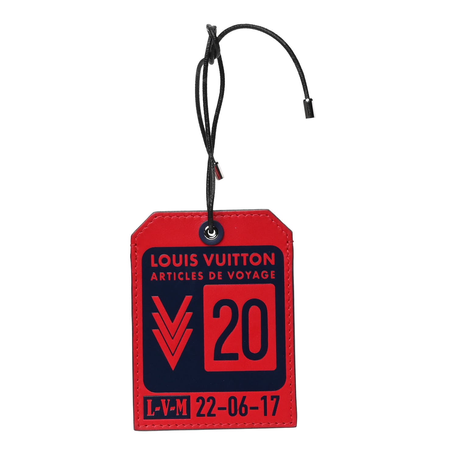 Louis Vuitton Calfskin Singapore Name Tag Red 3 of 4