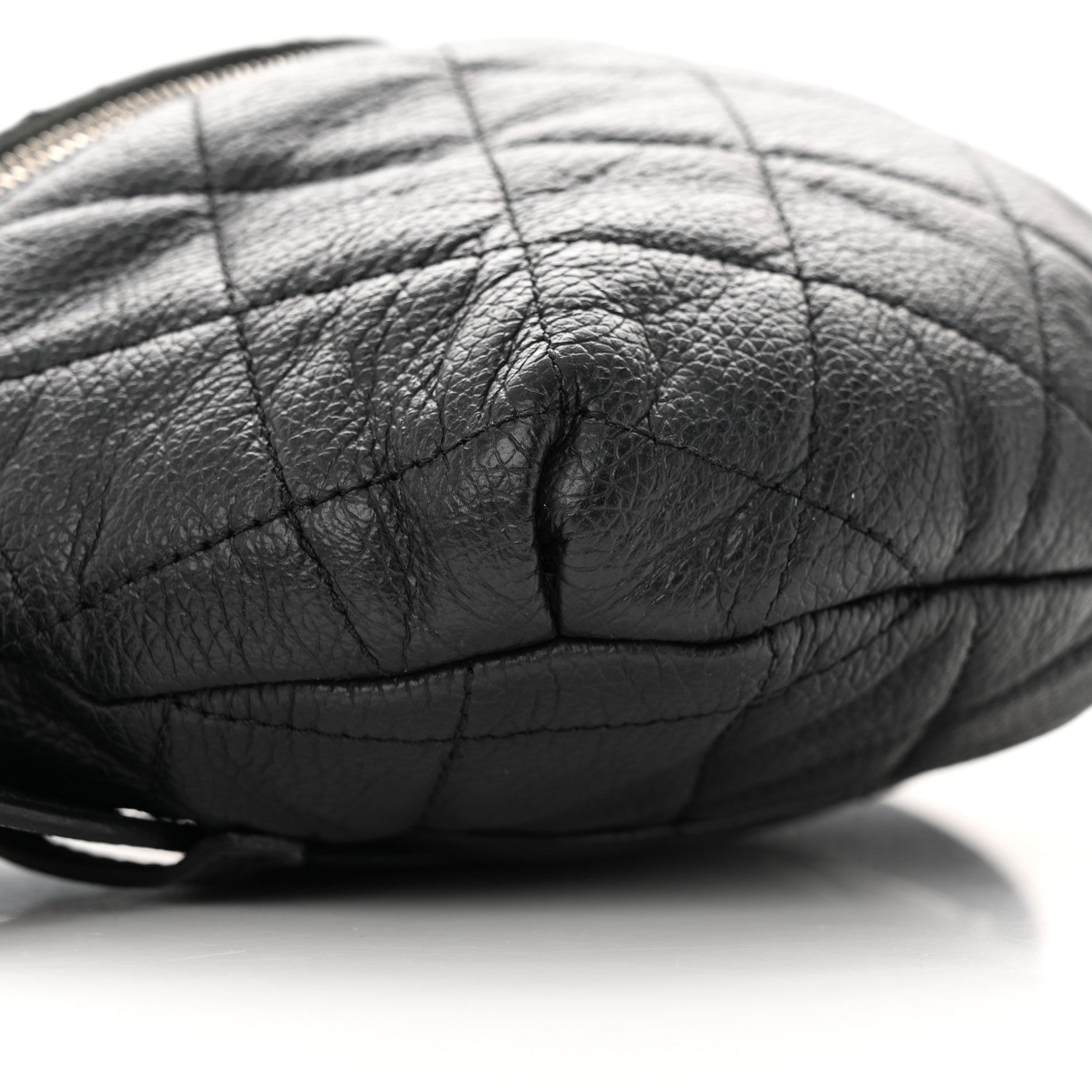 Chanel Grained Calfskin Quilted Waist Belt Bag Black 10 of 12