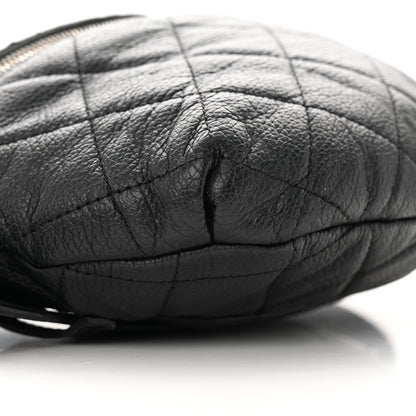 Chanel Grained Calfskin Quilted Waist Belt Bag Black 10 of 12