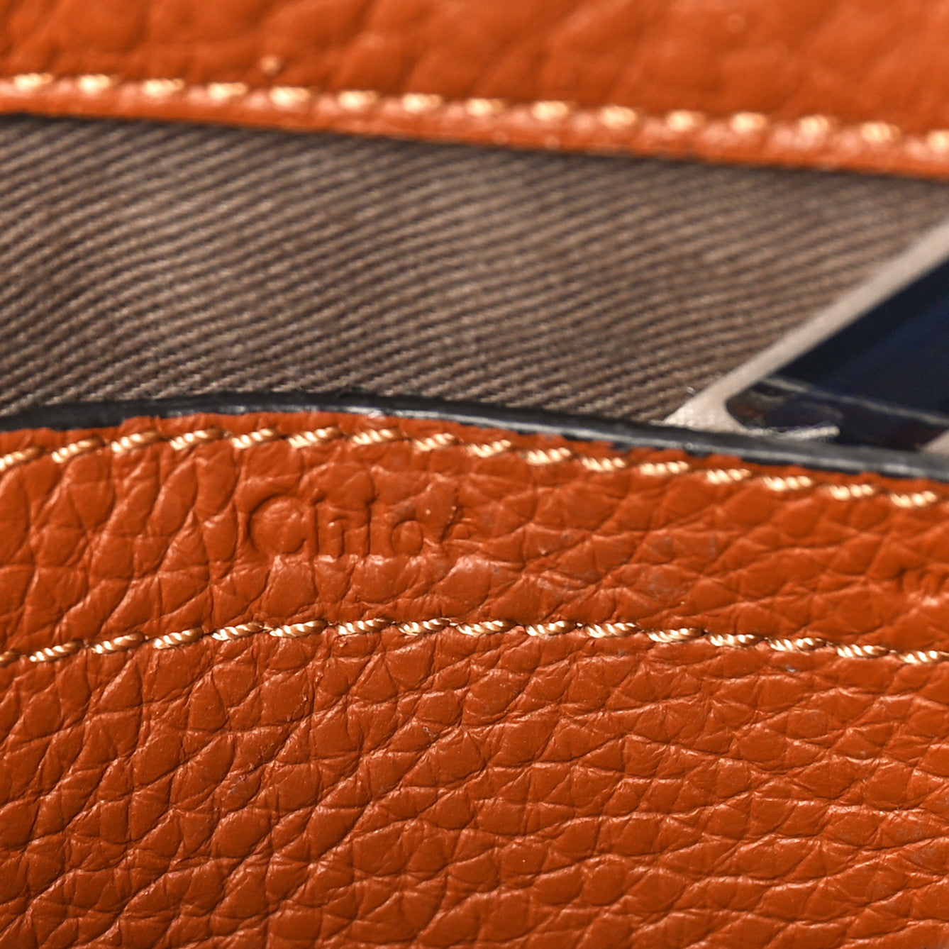 Grained Calfskin Small Marcie Saddle Bag Tan