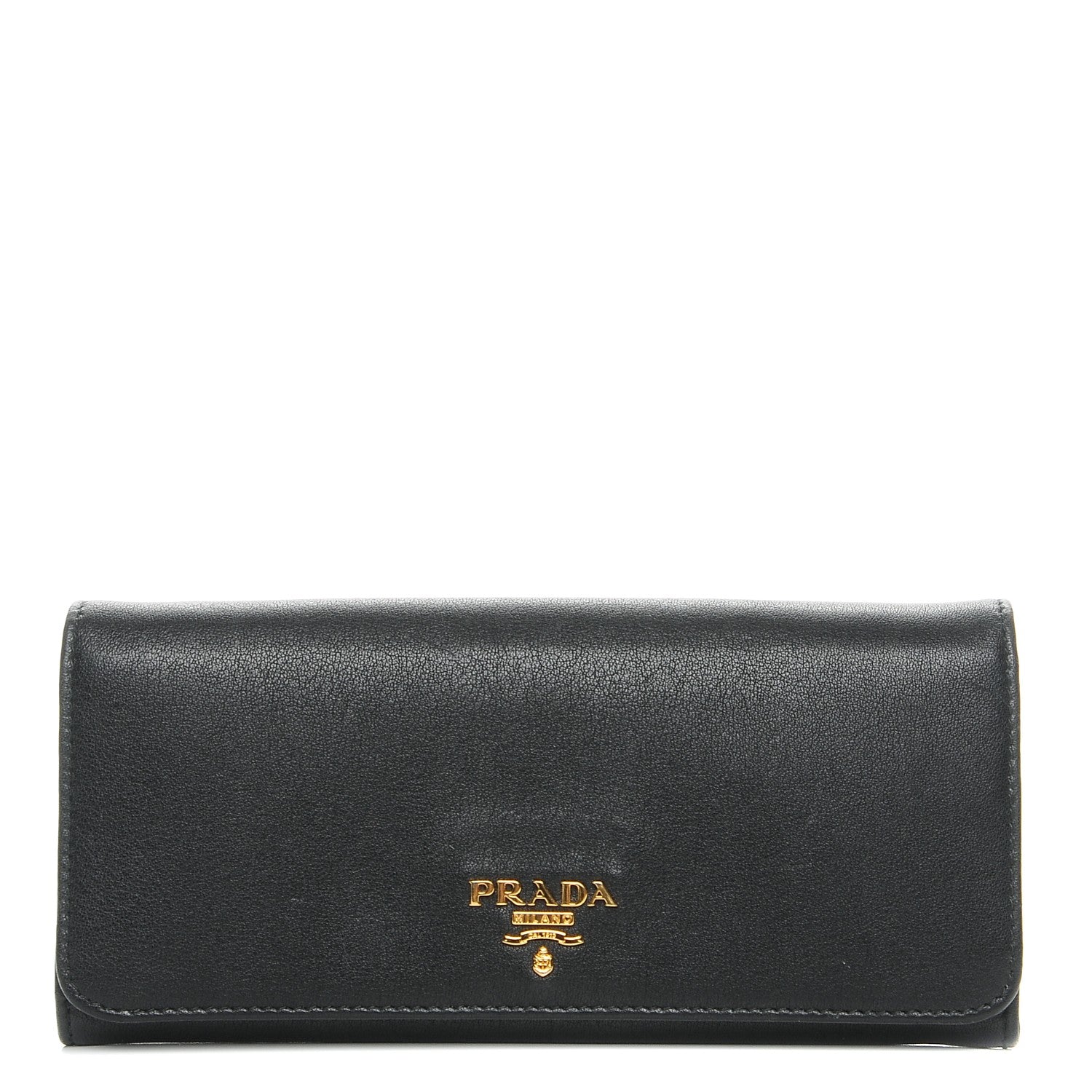 Prada Royal Calf Continental Flap Wallet Nero Black 1 of 8