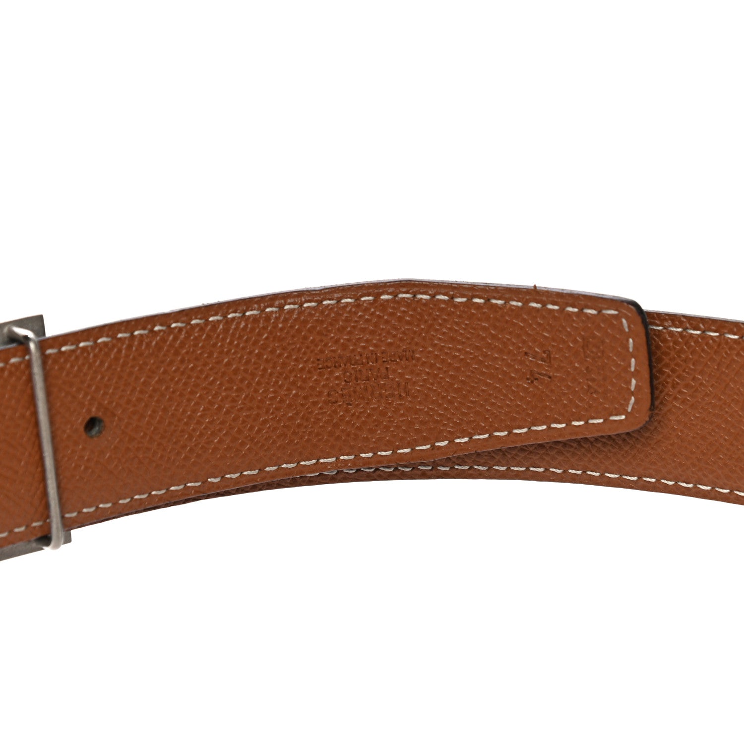 Hermes Box Courchevel 32mm H Belt 74 Black Gold 4 of 14