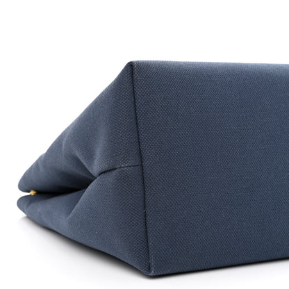 Celine Canvas Calfskin Horizontal Cabas Navy Tan 9 of 11
