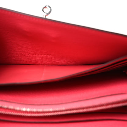 Hermes Chevre Mysore Kelly Longue Wallet Rose Azalee 8 of 14
