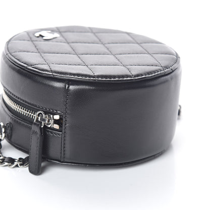 Chanel Lambskin Quilted Round Clutch With Chain Black 8 of 10