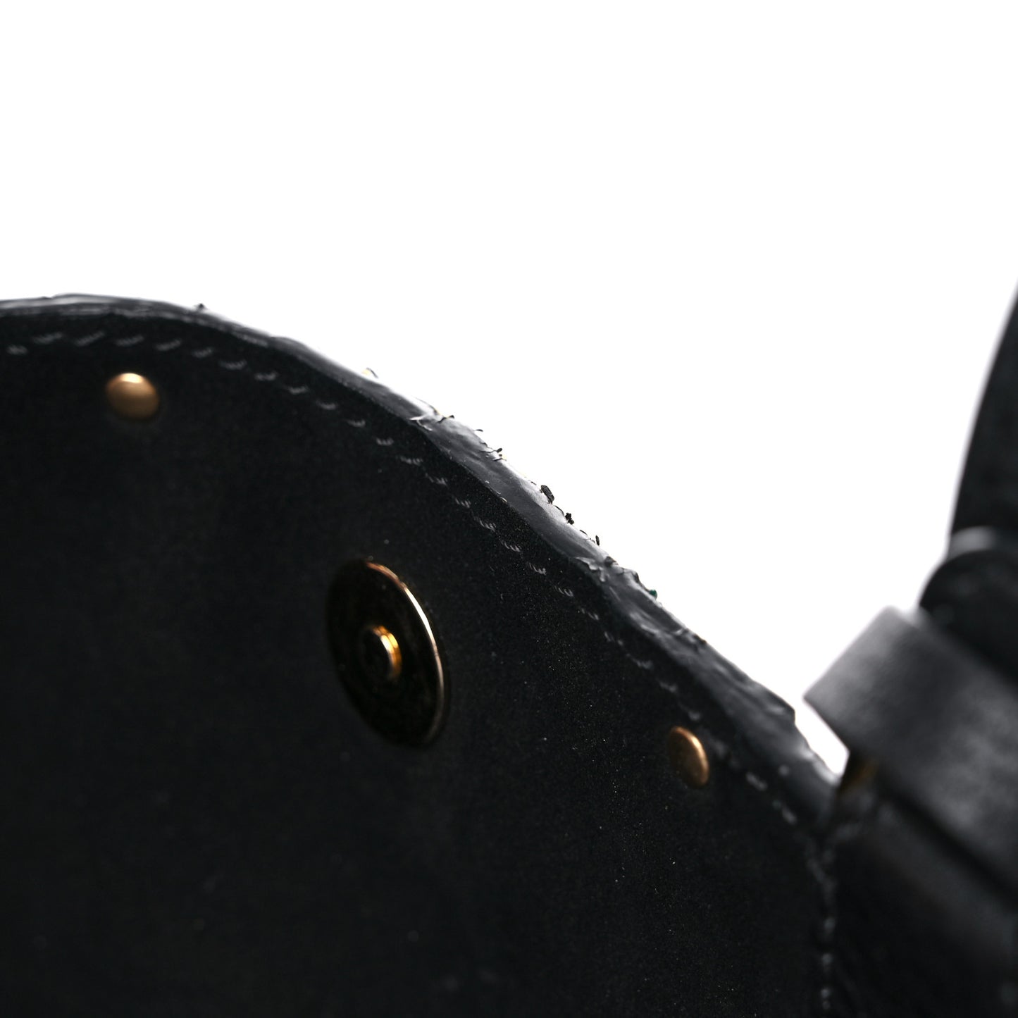 Grained Calfskin Jamaica Beaded My Rockstud Tote Black